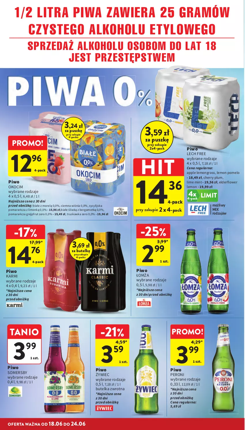 Gazetka promocyjna Intermarche - Gazetka promocyjna - ważna 18.06 do 24.06.2026 - strona 34 - produkty: Gra, Grejpfrut, Karmi, Koc, Okocim, Piwa, Piwo, Pomelo, Somersby