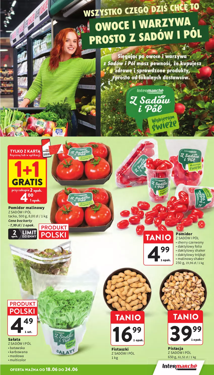Gazetka promocyjna Intermarche - Gazetka promocyjna - ważna 18.06 do 24.06.2026 - strona 9 - produkty: Gra, Masło, Pomidor malinowy, Sałat