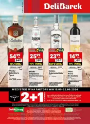 Gazetka promocyjna Delikatesy Centrum - Gazetka - ważna od 22.09 do 22.09.2024 - strona 1 - produkty: Ser, Por, Wódka, Whisky, Ballantine's, Wino, K2, Fa