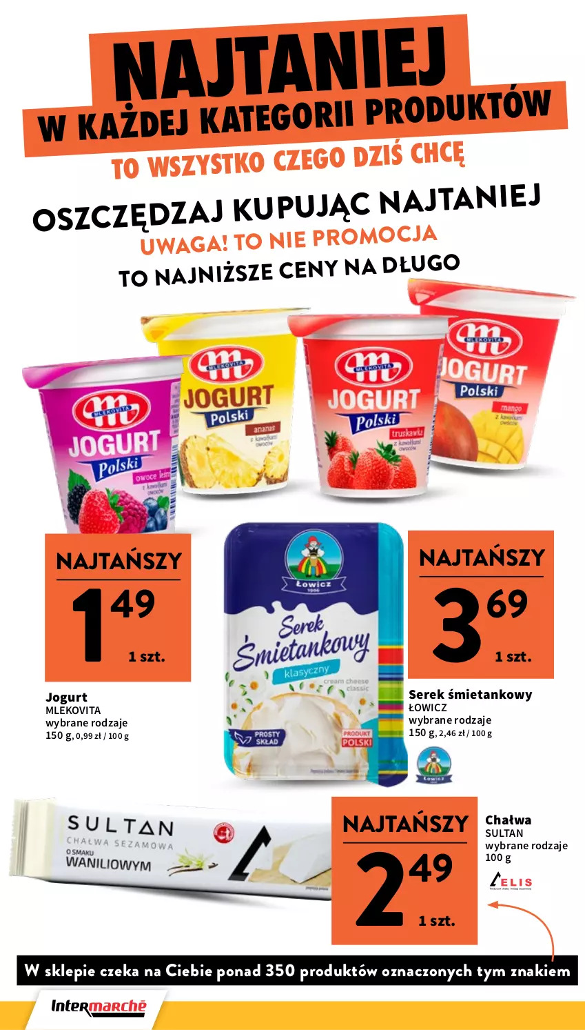 Gazetka promocyjna Intermarche - Gazetka promocyjna - ważna 26.06 do 02.07.2025 - strona 10 - produkty: Chałwa, Jogurt, Mleko, Mlekovita, Ser, Serek, Waga