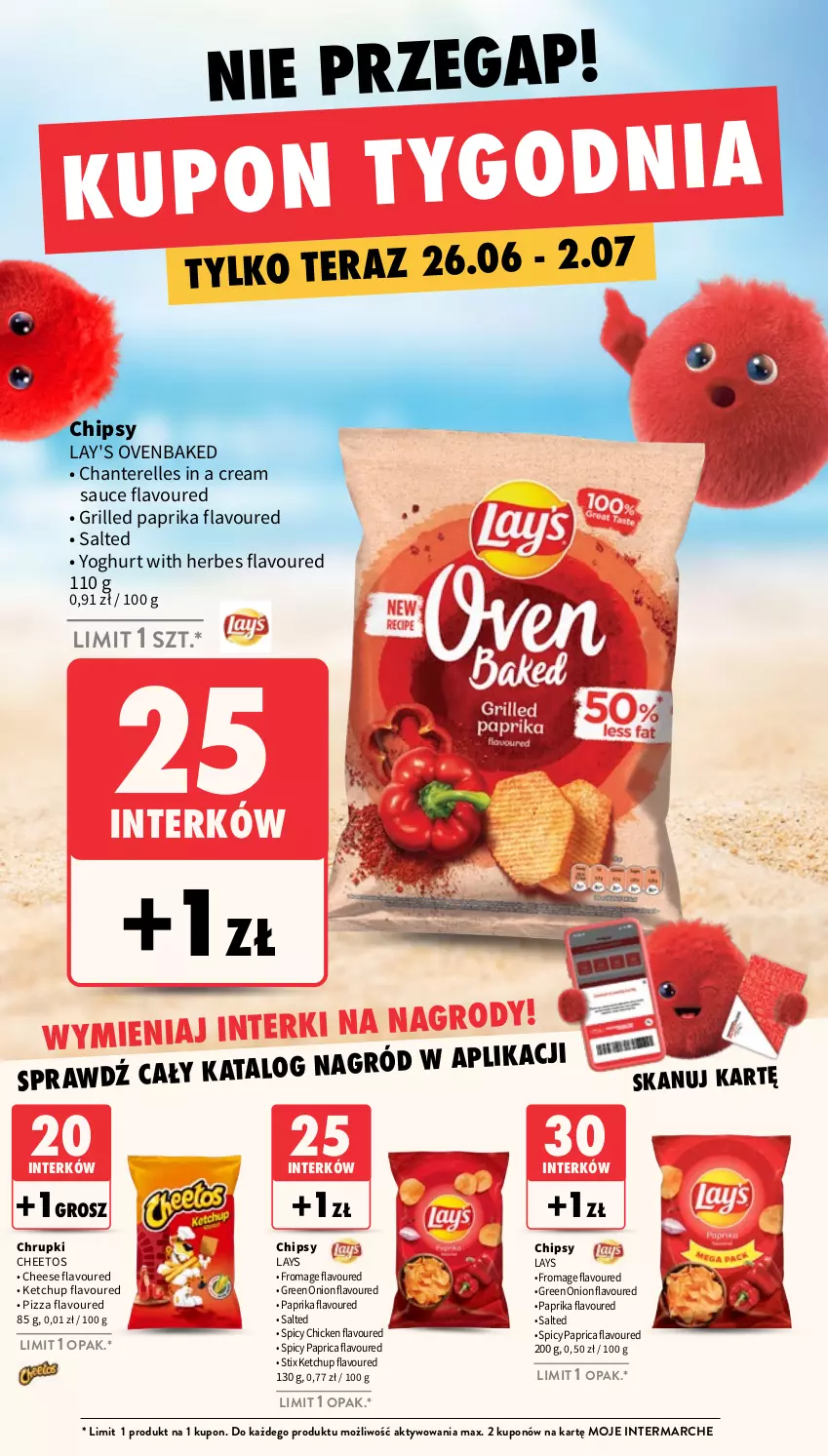 Gazetka promocyjna Intermarche - Gazetka promocyjna - ważna 26.06 do 02.07.2025 - strona 12 - produkty: Cheetos, Chipsy, Chrupki, Grill, Ketchup, NBA, Pizza, Tera