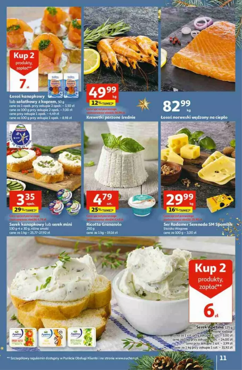 Gazetka promocyjna Auchan - ważna 23.11 do 29.11.2023 - strona 3 - produkty: Ser, Serek