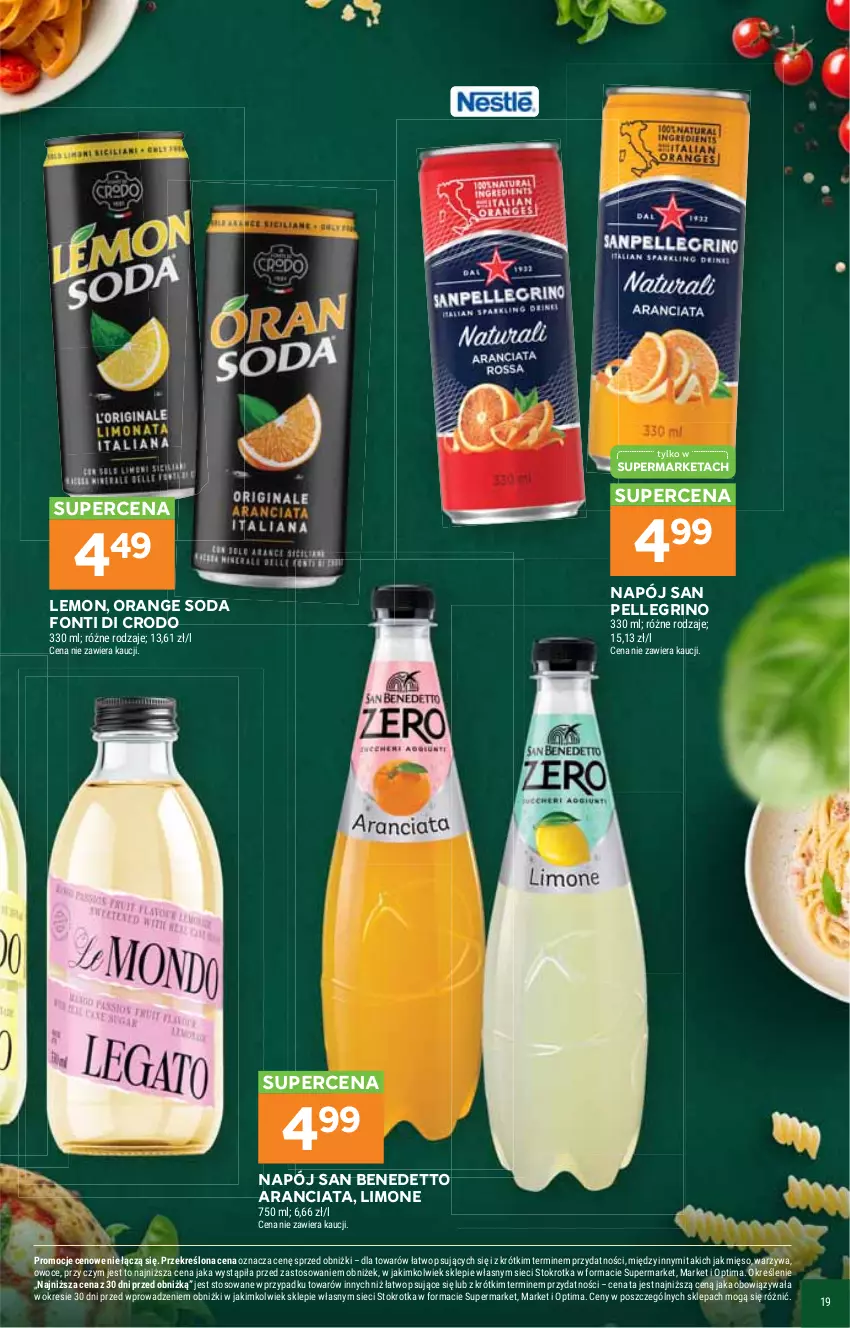Gazetka promocyjna Stokrotka - Włochy od kuchni - ważna 29.10 do 18.11.2026 - strona 19 - produkty: Mięso, Napój, Optima, Owoce, Warzywa