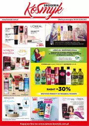 Gazetka promocyjna Kosmyk - Gazetka - Gazetka - ważna od 30.04 do 30.04.2021 - strona 1 - produkty: Elseve, Ser, Gra, Balsam do ciała, Woda, Antyperspirant, Nivea, Podkład, Fa
