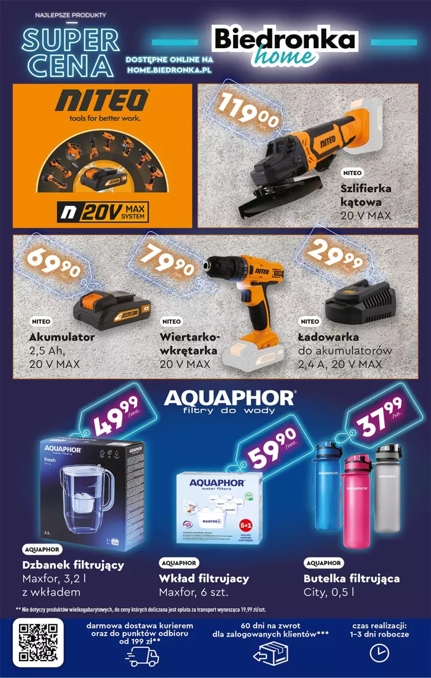 Gazetka promocyjna Biedronka - Home - ważna 17.01 do 24.01.2026 - strona 4 - produkty: Akumulator, Aquaphor, Dzbanek, Dzbanek filtrujący, Por, Sport, Tran