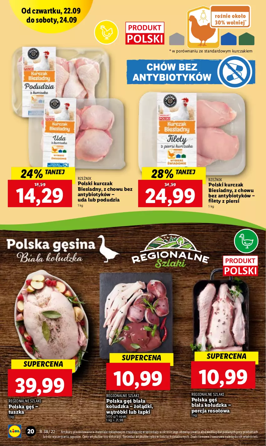 Gazetka promocyjna Lidl - GAZETKA - ważna 22.09 do 24.09.2022 - strona 20 - produkty: Kurczak, Por, Tusz