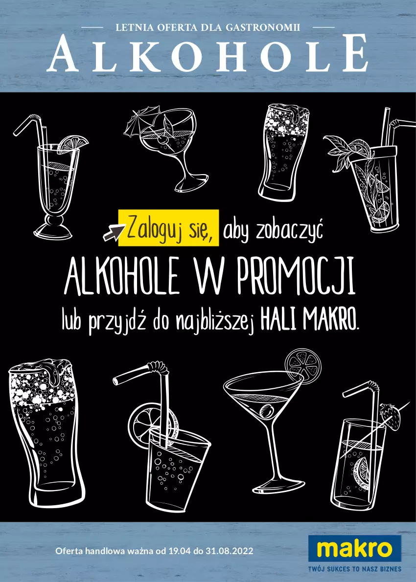 Gazetka promocyjna Makro - [Oferta specjalna] Letnia oferta dla gastronomii - alkohole - ważna 19.04 do 31.08.2022 - strona 1 - produkty: Alkohole