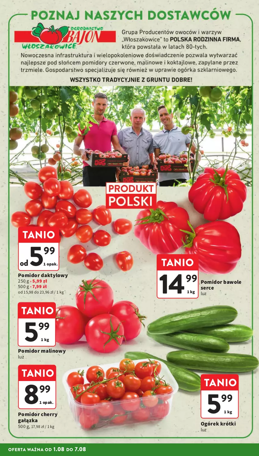 Gazetka promocyjna Intermarche - ważna 01.08 do 07.08.2024 - strona 10 - produkty: Ogórek, Pomidor malinowy, Ser