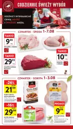 Gazetka promocyjna Intermarche - Gazetka - ważna od 07.08 do 07.08.2024 - strona 12 - produkty: Kurczak, Gulasz wołowy, Golonka z indyka, Królik, Tusz