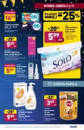 Gazetka promocyjna Aldi - Gazetka - ważna od 06.11 do 06.11.2021 - strona 26 - produkty: Kurczak, Emulsja, Papier, Lactacyd, Tera, Tampony, Papier toaletowy, Carefree, Wkładki, Woda, O.B., Pedigree, Fa
