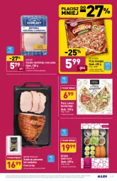 Gazetka promocyjna Aldi - Gazetka - ważna od 06.11 do 06.11.2021 - strona 28 - produkty: Piec, Kurczak, Pizza z pieca kamiennego, Mięsne specjały, Tera, Dr. Oetker, Szynka, Pizza, Pieczarka, Schab do pieczenia, Sushi, Morliny