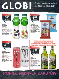 Gazetka promocyjna Carrefour - Gazetka Globi - Gazetka - ważna od 19.07 do 19.07.2021 - strona 1 - produkty: Piwa, Piwo, Piec, Lubisie, Ciastka, Gra, Napój energetyczny, Namysłów, Jogurt, Kosz, Activia, Napój