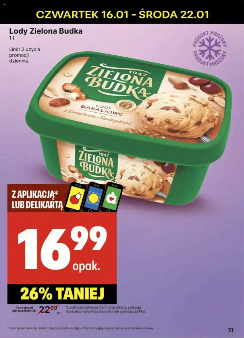 Gazetka promocyjna Delikatesy Centrum - ważna 16.01 do 21.01.2025 - strona 25 - produkty: Lody, Zielona Budka