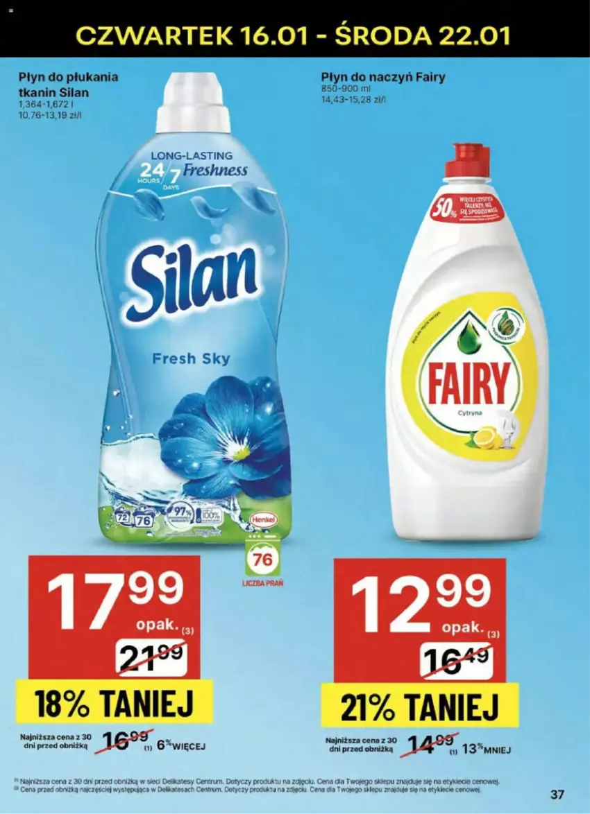 Gazetka promocyjna Delikatesy Centrum - ważna 16.01 do 21.01.2025 - strona 31 - produkty: Fa, Fairy, Płyn do płukania, Rum, Silan