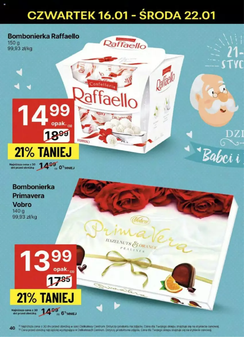 Gazetka promocyjna Delikatesy Centrum - ważna 16.01 do 21.01.2025 - strona 35 - produkty: Fa, Prima, Primavera, Raffaello, Rum