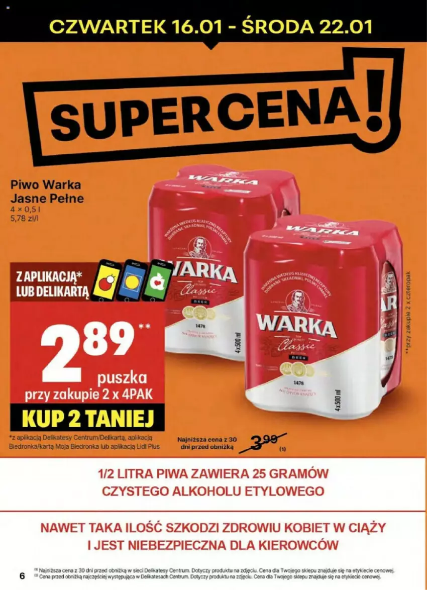 Gazetka promocyjna Delikatesy Centrum - ważna 16.01 do 21.01.2025 - strona 56 - produkty: Piwo, Rum, Warka