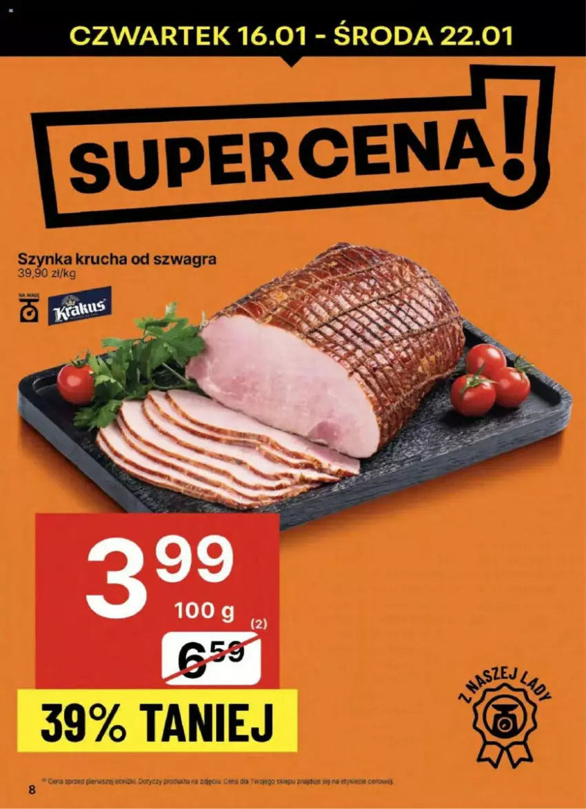 Gazetka promocyjna Delikatesy Centrum - ważna 16.01 do 21.01.2025 - strona 58 - produkty: Gra, Szynka