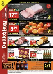 Gazetka promocyjna Delikatesy Centrum - Gazetka - ważna od 21.01 do 21.01.2025 - strona 1 - produkty: Piwo, Piec, Gry, Gra, Pomarańcze, Szynka, Pepsi, Schab wieprzowy, Wasa, Fa