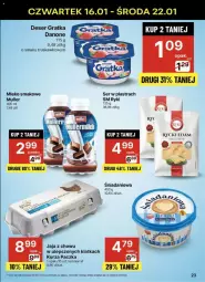Gazetka promocyjna Delikatesy Centrum - Gazetka - ważna od 21.01 do 21.01.2025 - strona 16 - produkty: Rycki Edam, Ser, Gra, Danone, Jaja, Mleko smakowe, Edam, Danio, Deser, Mleko