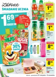 Gazetka promocyjna Intermarche - Gazetka promocyjna - Gazetka - ważna od 06.09 do 06.09.2021 - strona 4 - produkty: Sok, Mus, Jogurt, Pojemnik, Danio, Kubuś, Napój niegazowany, Napój, Herbapol
