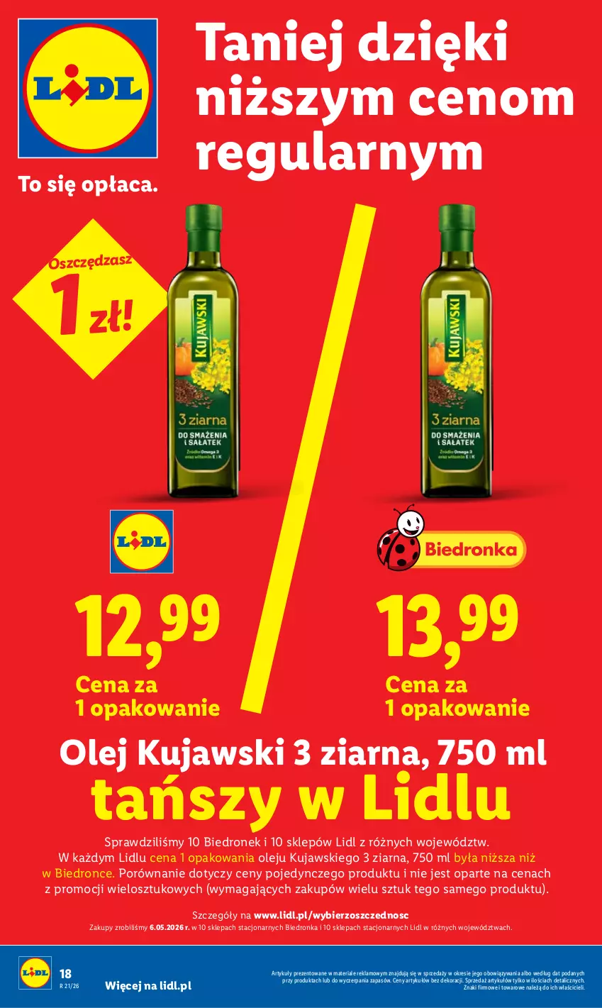 Gazetka promocyjna Lidl - Gazetka ważna od 18.05 do 20.05 - ważna 18.05 do 20.05.2026 - strona 18 - produkty: Kujawski, Olej, Por