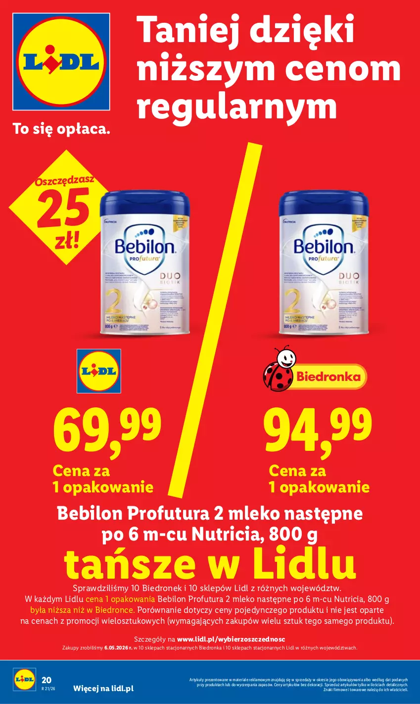 Gazetka promocyjna Lidl - Gazetka ważna od 18.05 do 20.05 - ważna 18.05 do 20.05.2026 - strona 20 - produkty: BEBILON, Mleko, O nas, Por