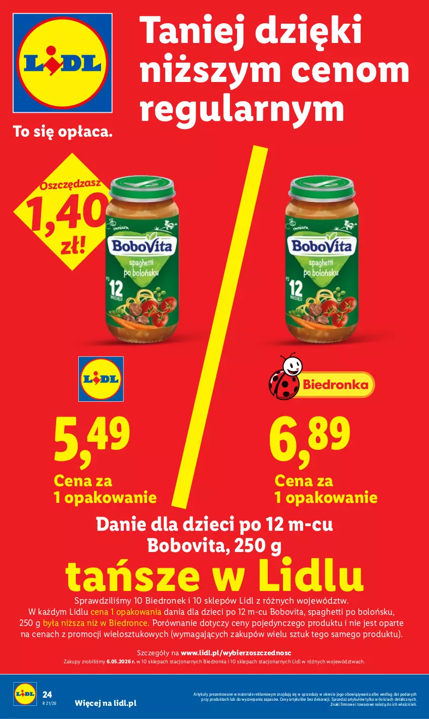Gazetka promocyjna Lidl - Gazetka ważna od 18.05 do 20.05 - ważna 18.05 do 20.05.2026 - strona 24 - produkty: BoboVita, Danie dla dzieci, Dzieci, Por, Spaghetti