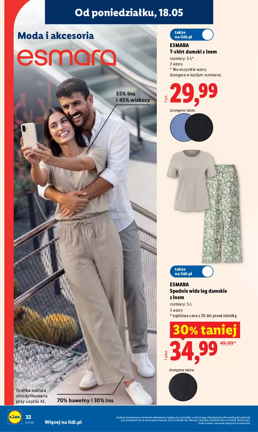 Gazetka promocyjna Lidl - Gazetka ważna od 18.05 do 20.05 - ważna 18.05 do 20.05.2026 - strona 32 - produkty: Gra, Grafika, Moda, Spodnie, T-shirt