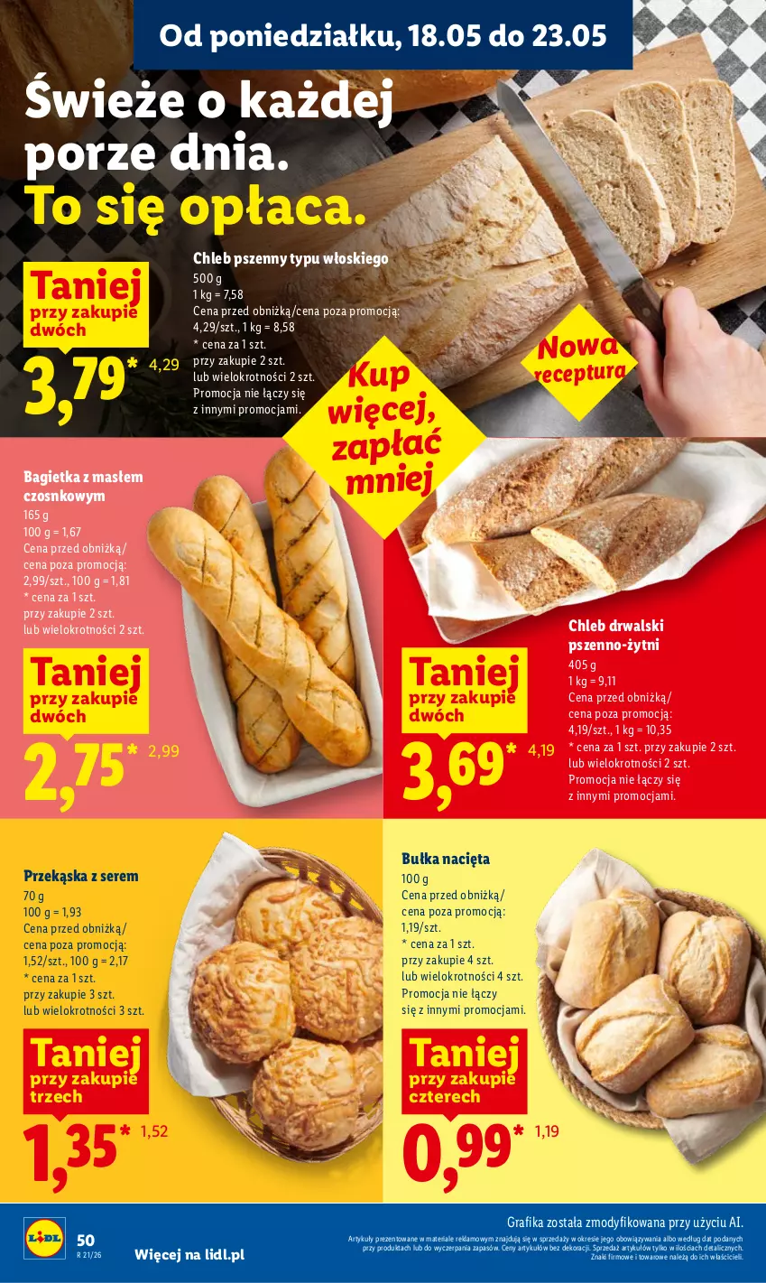Gazetka promocyjna Lidl - Gazetka ważna od 18.05 do 20.05 - ważna 18.05 do 20.05.2026 - strona 50 - produkty: Bagietka, Bułka, Chleb, Gra, Grafika, Por, Ser