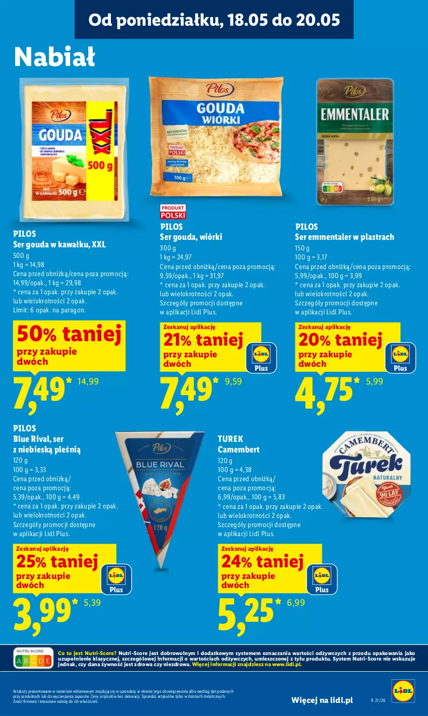 Gazetka promocyjna Lidl - Gazetka ważna od 18.05 do 20.05 - ważna 18.05 do 20.05.2026 - strona 59 - produkty: Camembert, Emmental, Gouda, Kawa, Pilos, Ser