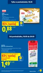 Gazetka promocyjna Lidl - Gazetka ważna od 18.05 do 20.05 - Gazetka - ważna od 20.05 do 20.05.2026 - strona 5 - produkty: Pilos, Masło, Mleko