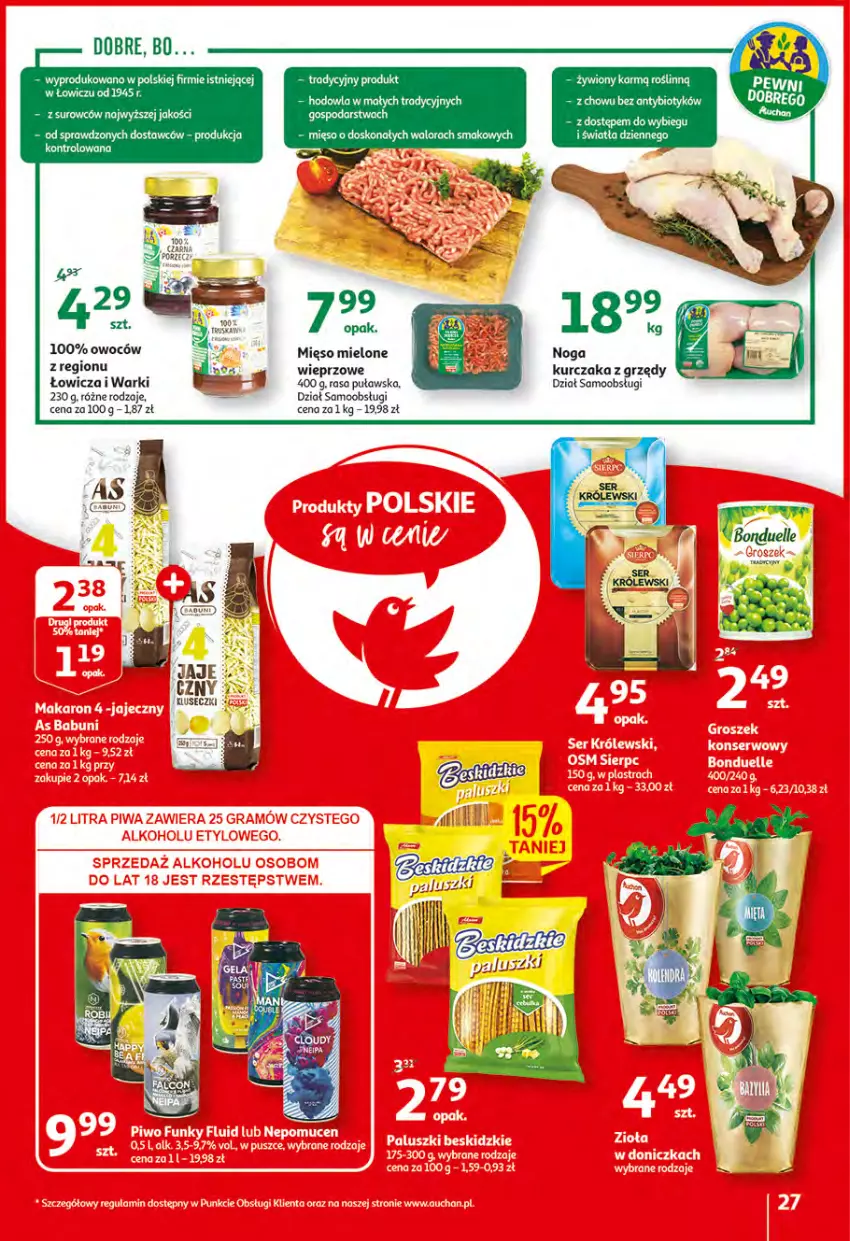 Gazetka promocyjna Auchan - Wiosenny ogród jest w cenie Hipermarkety - ważna 28.04 do 04.05.2022 - strona 27 - produkty: Bonduelle, Kurczak, Mięso, Mięso mielone