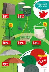 Gazetka promocyjna Auchan - Wiosenny ogród jest w cenie Hipermarkety - Gazetka - ważna od 04.05 do 04.05.2022 - strona 5 - produkty: Hama, Huśtawka, Stolik, Kosz, Parasol, Siedzisko, Fotel