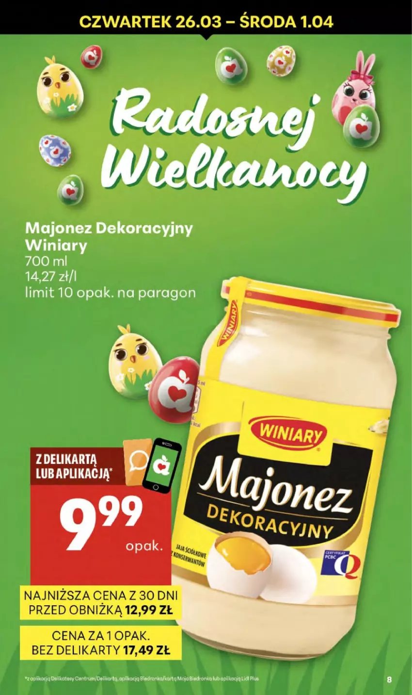Gazetka promocyjna Delikatesy Centrum - Franczyza DC13 Czwartek - ważna 26.03 do 01.04.2026 - strona 8 - produkty: Koc, Majonez, Rum, Winiary