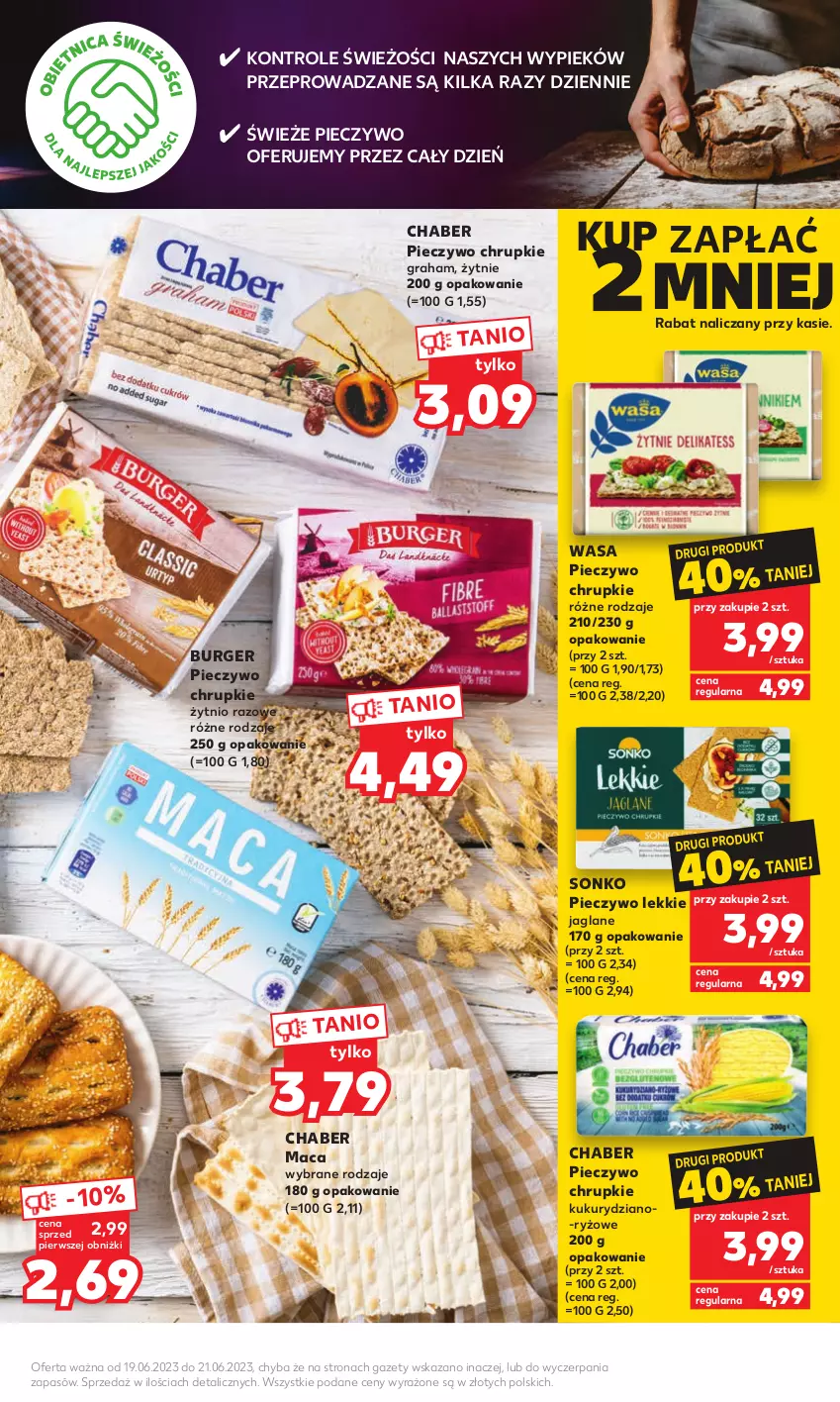 Gazetka promocyjna Kaufland - Mocny Start - ważna 19.06 do 21.06.2023 - strona 11 - produkty: Burger, Chrupki, Gra, Piec, Pieczywo, Pieczywo chrupkie, Ryż, Sonko, Wasa