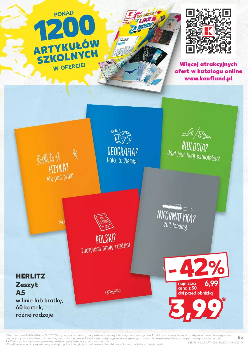 Gazetka promocyjna Kaufland - Gazetka tygodnia - ważna 18.07 do 24.07.2024 - strona 85 - produkty: Gra, Plecak