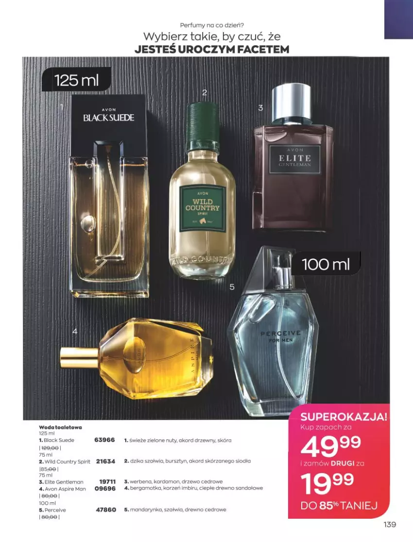 Gazetka promocyjna Avon - Katalog Avon 9/2021 kampania wrzesień - ważna 01.09 do 30.09.2021 - strona 135 - produkty: Bursztyn, Fa, Imbir, Nuty, Perfum, Woda, Woda toaletowa