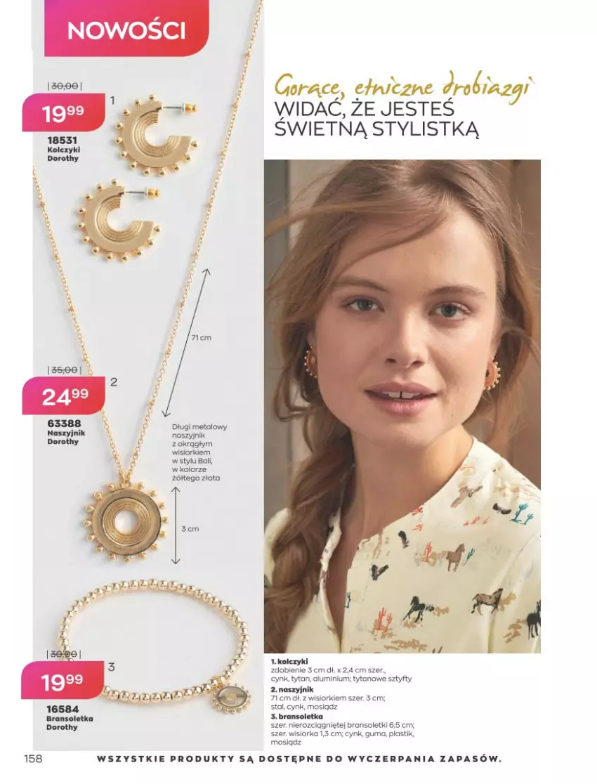 Gazetka promocyjna Avon - Katalog Avon 9/2021 kampania wrzesień - ważna 01.09 do 30.09.2021 - strona 154 - produkty: Bransoletka, Cynk, Kolczyki, Naszyjnik, Orka, Tytan