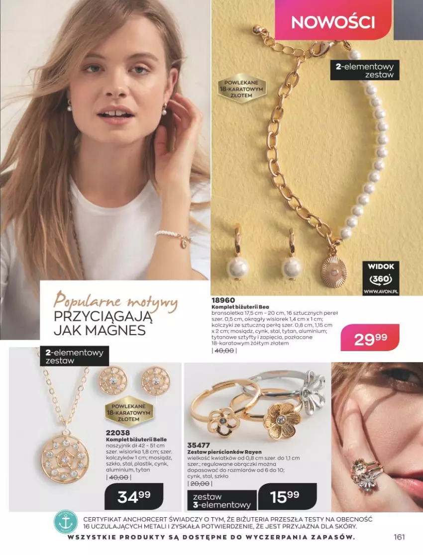 Gazetka promocyjna Avon - Katalog Avon 9/2021 kampania wrzesień - ważna 01.09 do 30.09.2021 - strona 157 - produkty: Bell, Bransoletka, Cynk, Naszyjnik, Orka, Tytan, Zestaw pierścionków