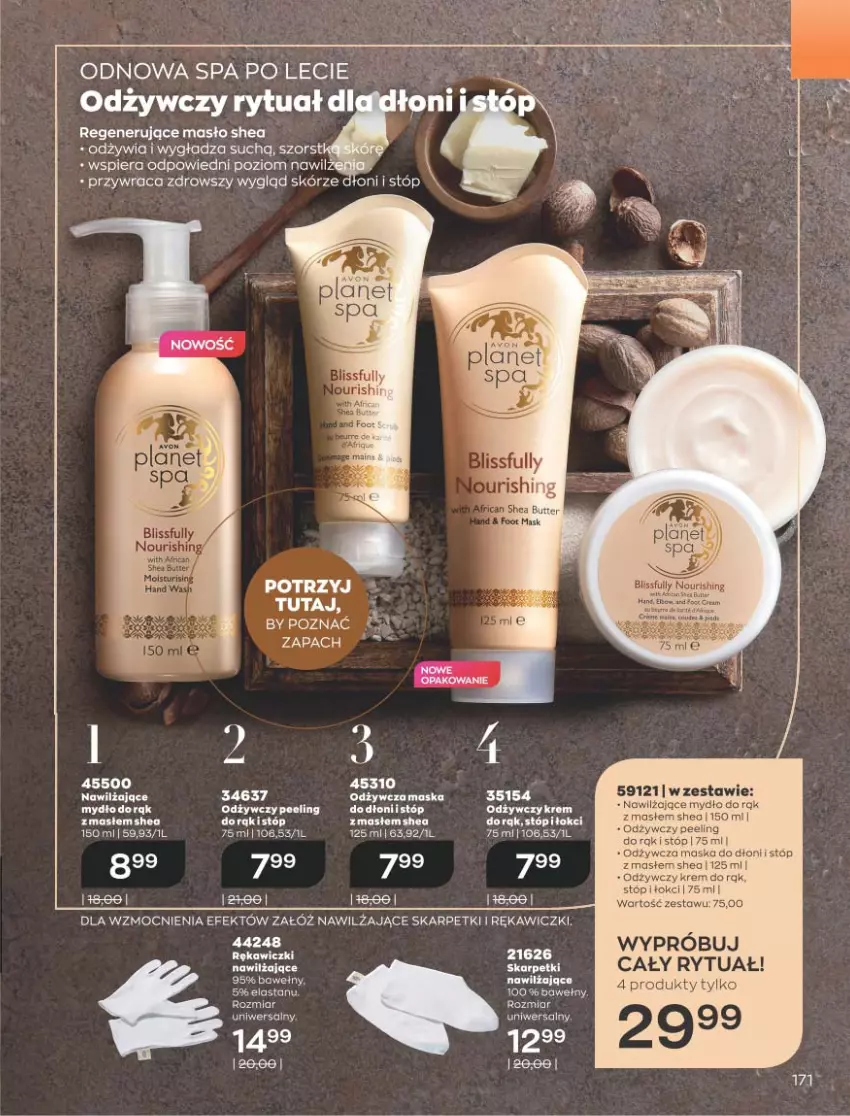 Gazetka promocyjna Avon - Katalog Avon 9/2021 kampania wrzesień - ważna 01.09 do 30.09.2021 - strona 167 - produkty: Fa, Karp, Krem do rąk, LG, Maska, Masło, Mydło, Peeling, Skarpetki