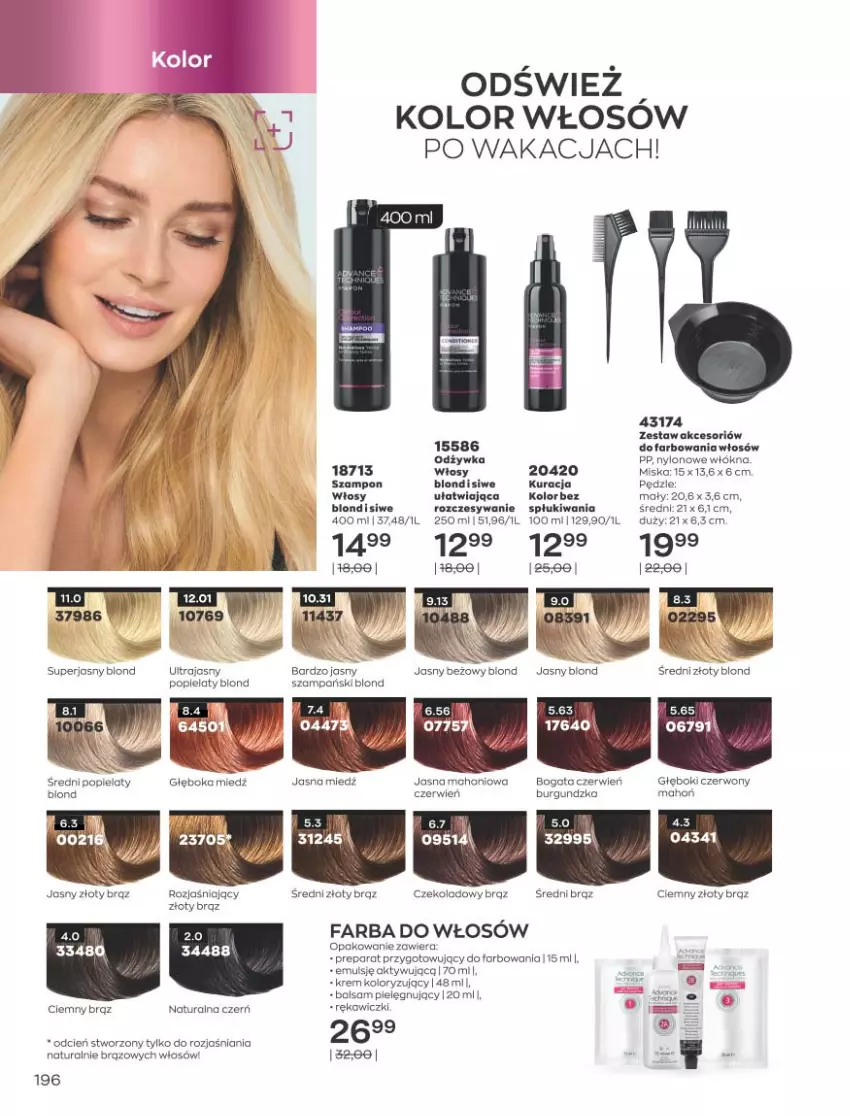 Gazetka promocyjna Avon - Katalog Avon 9/2021 kampania wrzesień - ważna 01.09 do 30.09.2021 - strona 192 - produkty: Cień, Fa, Farba do włosów, Miska, Odżywka, Szampon