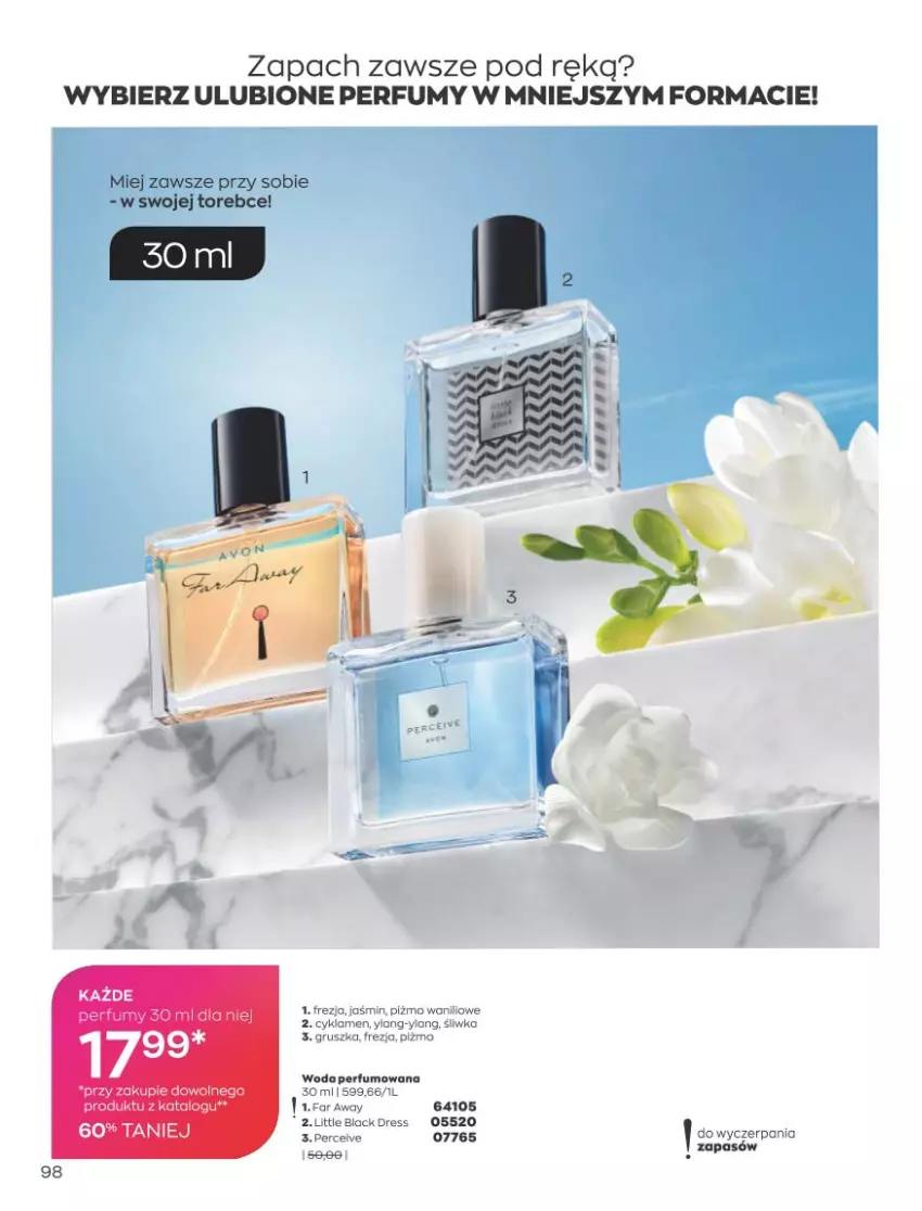 Gazetka promocyjna Avon - Katalog Avon 9/2021 kampania wrzesień - ważna 01.09 do 30.09.2021 - strona 98 - produkty: Cyklamen, Dres, Fa, Lack, Perfum