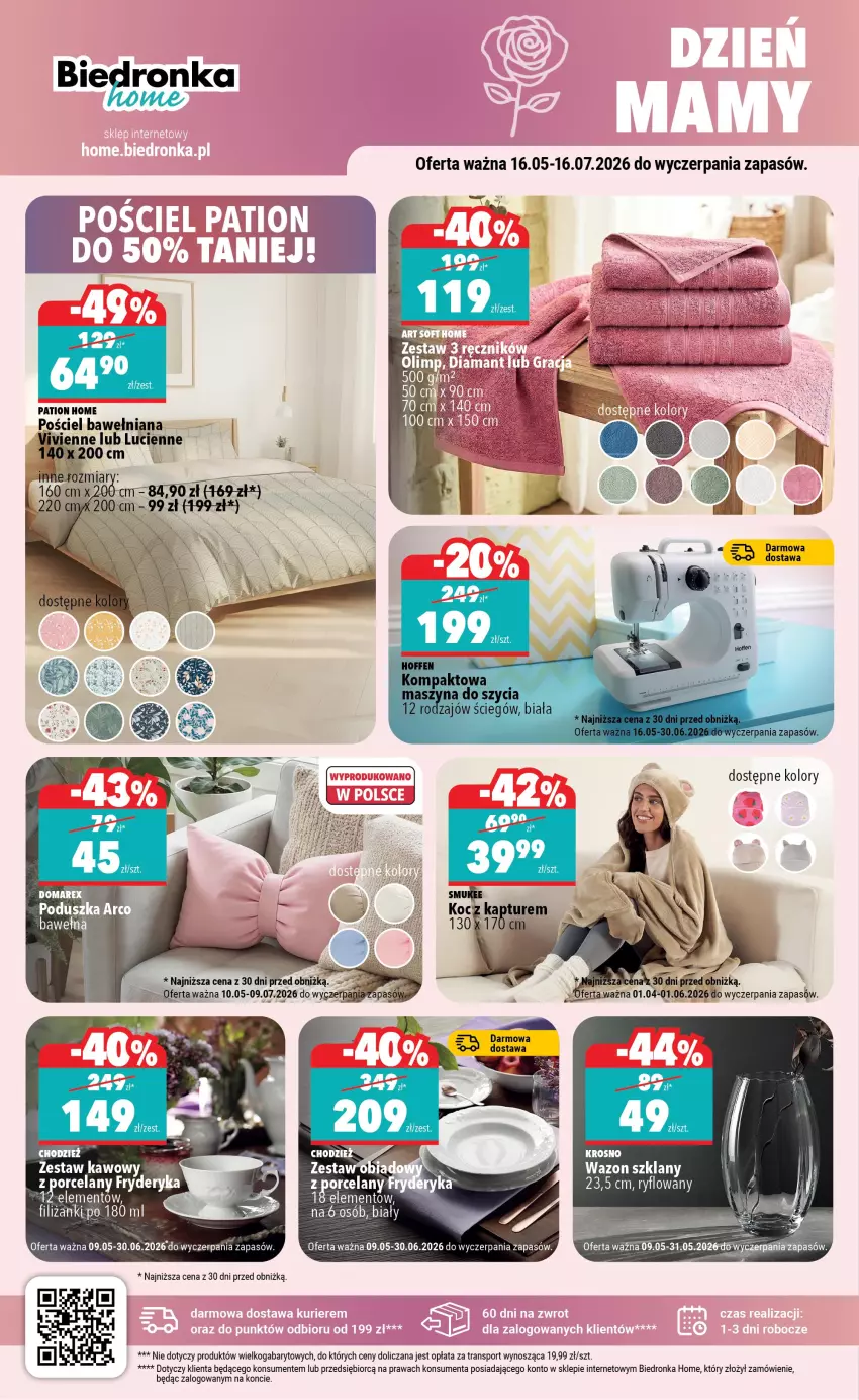 Gazetka promocyjna Biedronka - Gazetka - ważna 16.05 do 23.05.2026 - strona 2 - produkty: Fa, Por, Pościel, Sport, Tran, Wazon