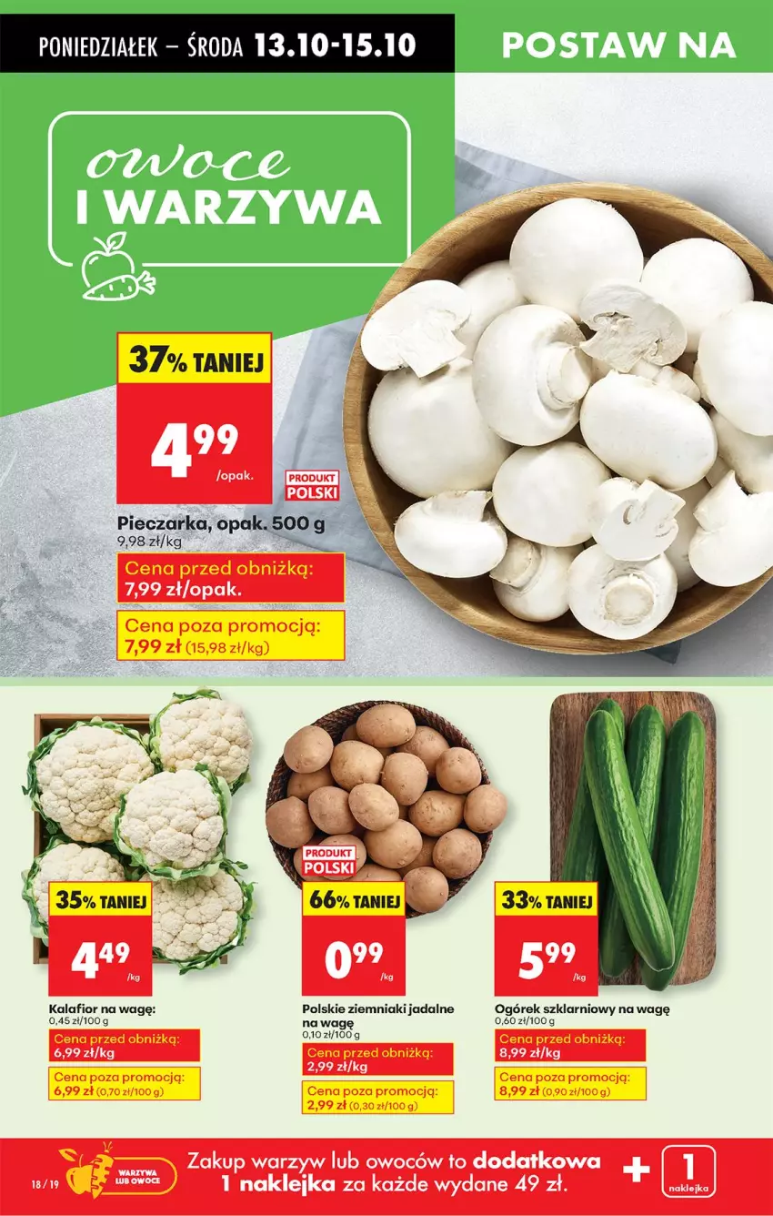 Gazetka promocyjna Biedronka - Od Poniedziałku - ważna 13.10 do 18.10.2025 - strona 20 - produkty: Kalafior, Klej, Ogórek, Piec, Ziemniaki