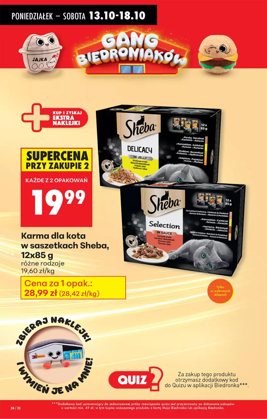 Gazetka promocyjna Biedronka - Od Poniedziałku - ważna 13.10 do 18.10.2025 - strona 40 - produkty: Fa, Kurczak, Quiz, Sheba