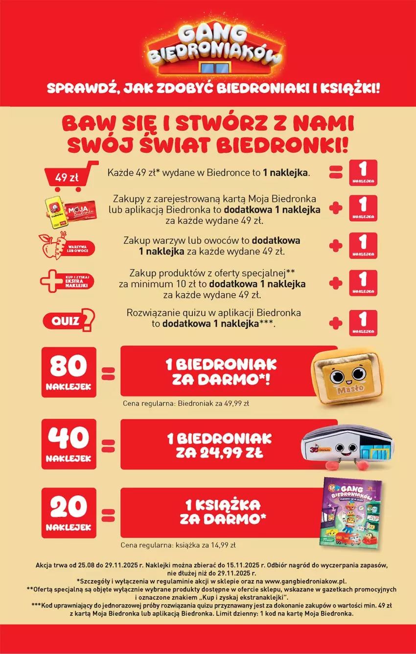 Gazetka promocyjna Biedronka - Od Poniedziałku - ważna 13.10 do 18.10.2025 - strona 49 - produkty: Klej, Książka, Quiz, Tran