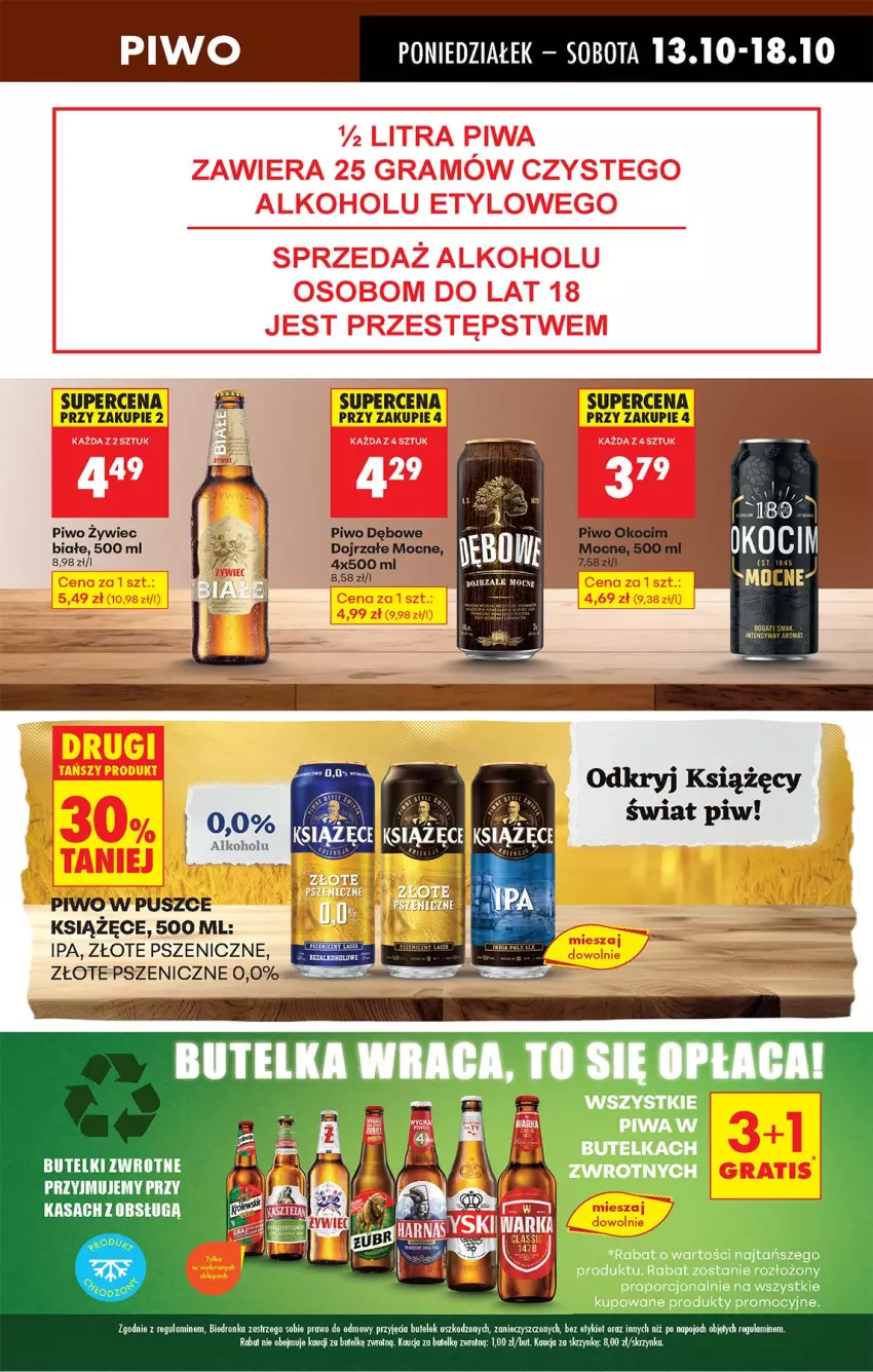 Gazetka promocyjna Biedronka - Od Poniedziałku - ważna 13.10 do 18.10.2025 - strona 63 - produkty: Książęce, Piwo