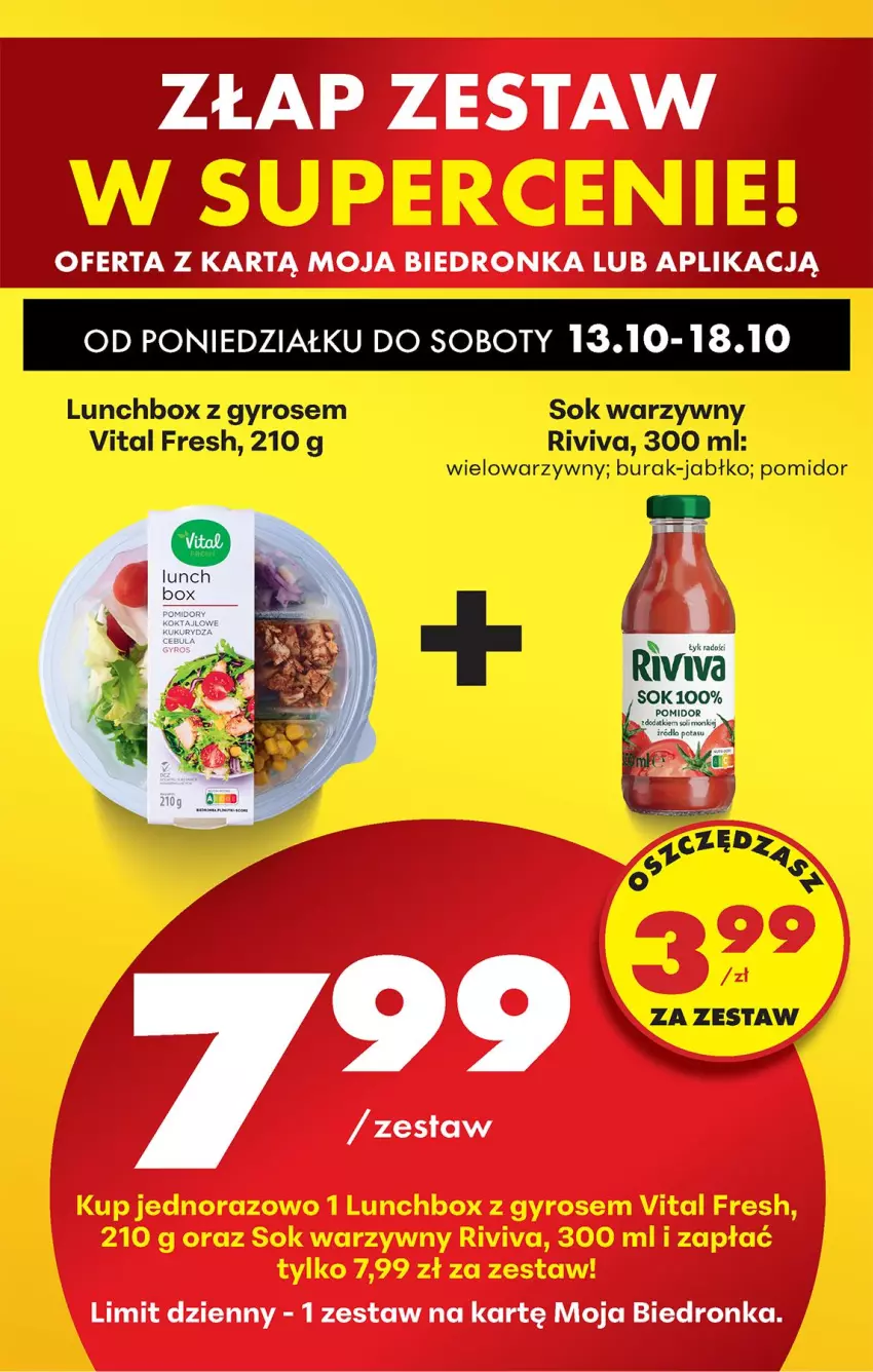 Gazetka promocyjna Biedronka - Od Poniedziałku - ważna 13.10 do 18.10.2025 - strona 88 - produkty: Gyros, Sok