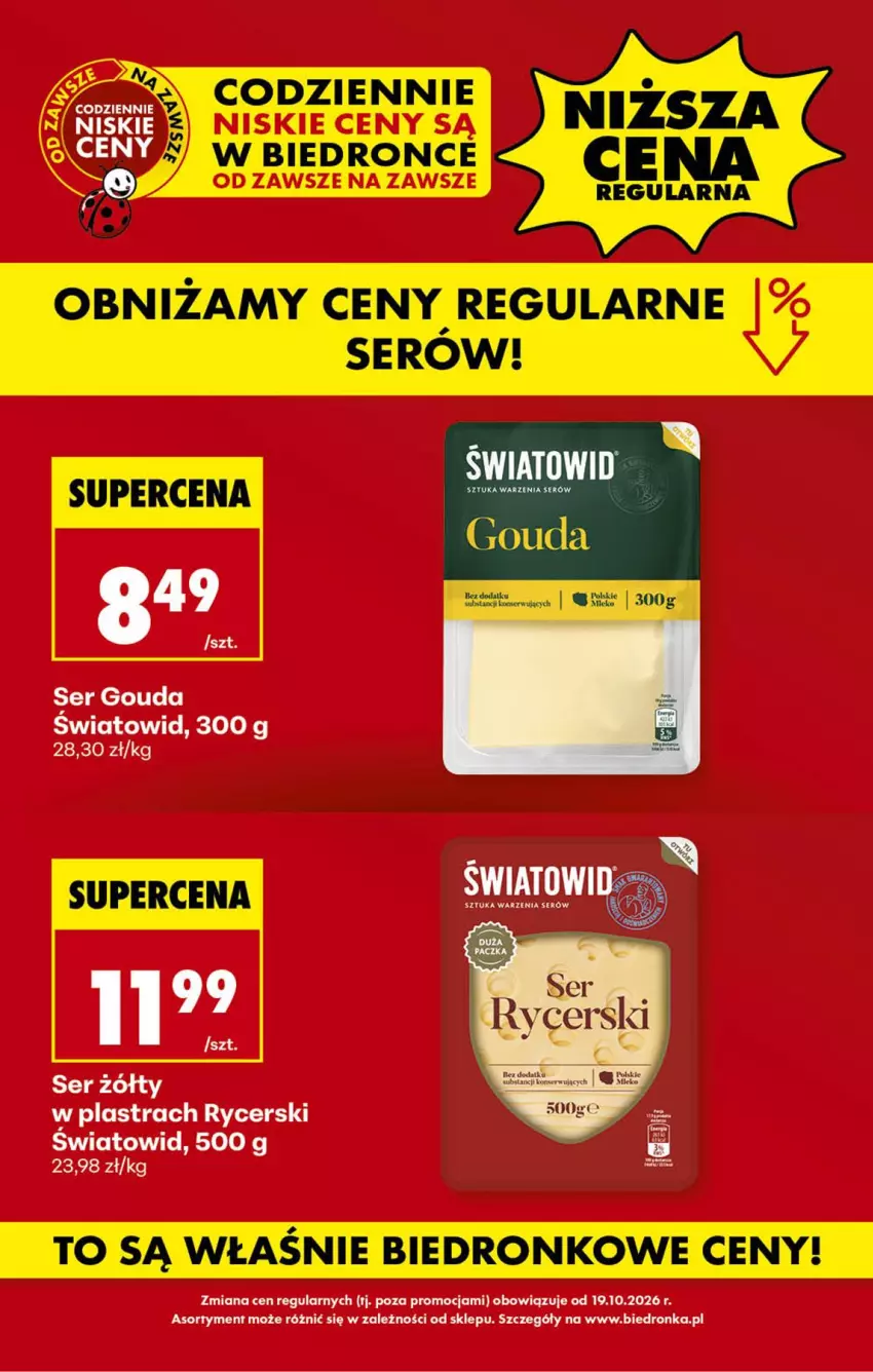 Gazetka promocyjna Biedronka - Gazetka - ważna 19.10 do 26.10.2026 - strona 1 - produkty: Gouda, Ser