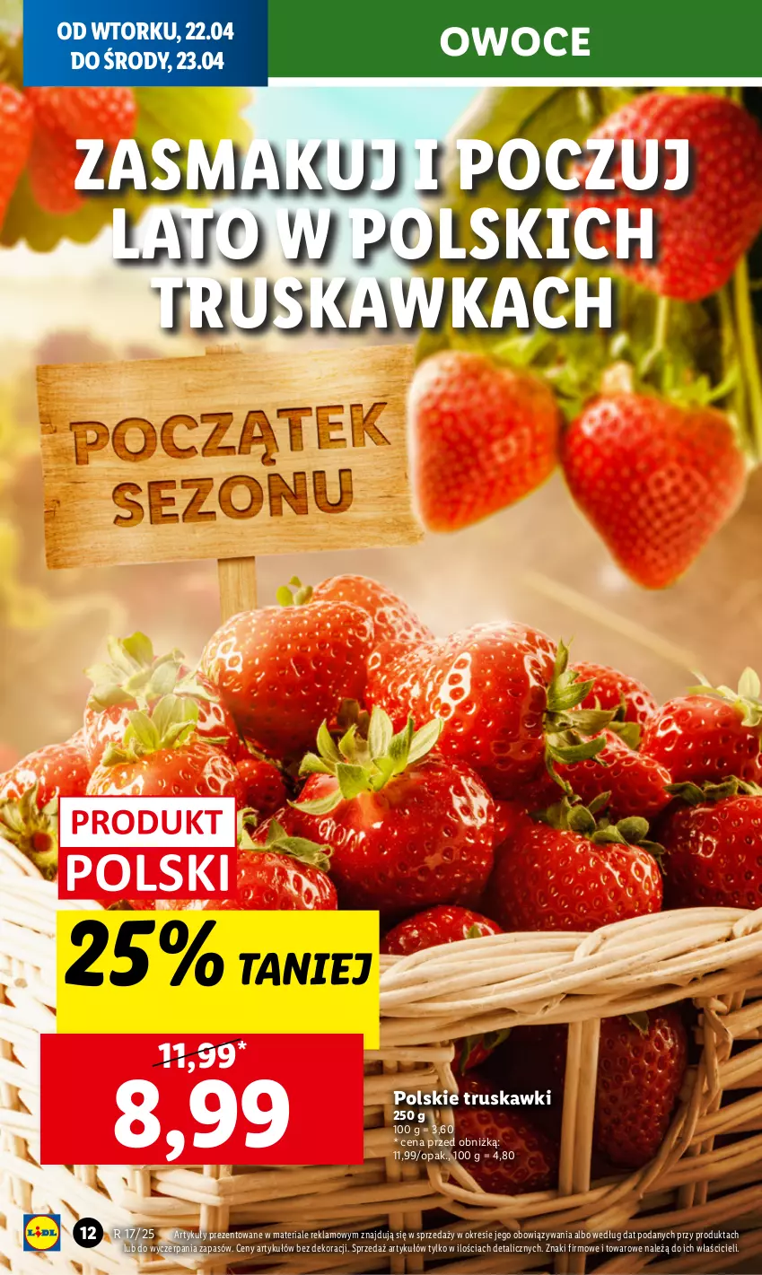 Gazetka promocyjna Lidl - GAZETKA - ważna 22.04 do 23.04.2025 - strona 14 - produkty: Owoce, Truskawki